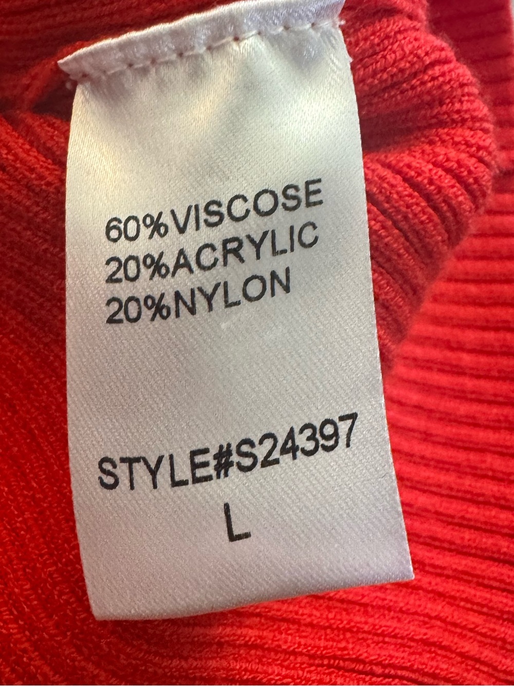 C'ISA Red Ribbed Tank Top with White Trim Size L - Picture 9 of 15